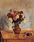 Dahlias in a Copper Vase